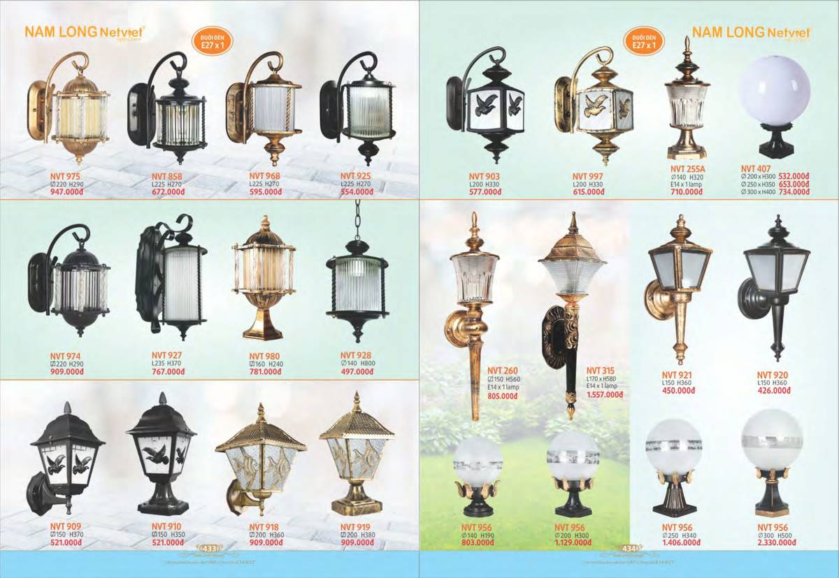 Đèn trang trí NAM LONG Catalogue và Bảng giá tại Bình Dương /Page 111